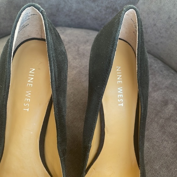 Nine West Heels red Black leopard print pumps like new size 6.5 shoes platforms - Picture 9 of 12